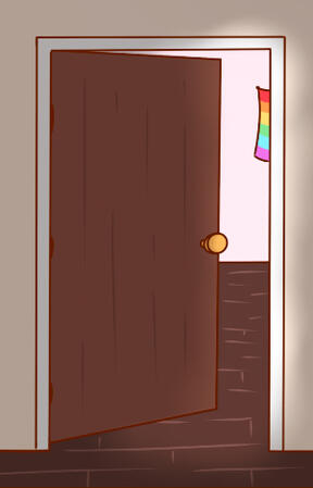 doorway into the bedroom